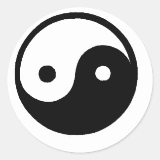 ying_yang classic round sticker