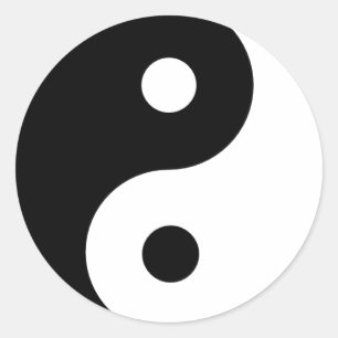 Ying Yang Classic Round Sticker