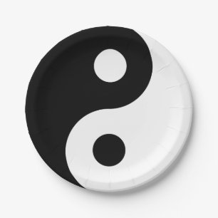 Ying Yang Club Paper Plate