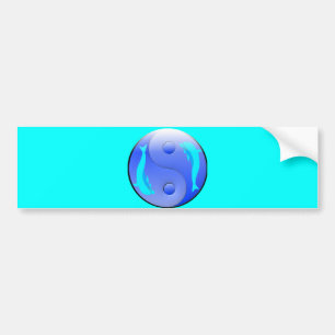 Ying-Yang Dolphin Bumper Sticker