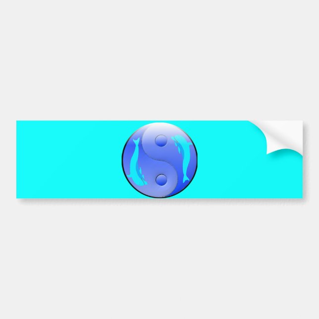 Ying-Yang Dolphin Bumper Sticker (Front)