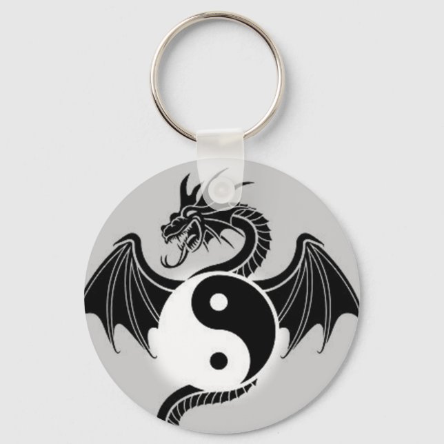 Ying-Yang Dragon Key Ring (Front)