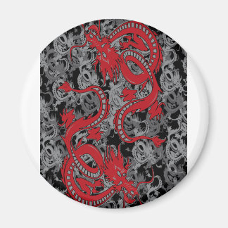 Ying Yang Dragon oin Red - Chinese New Year Magnet