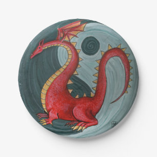 Ying-Yang Dragon Paper Plates