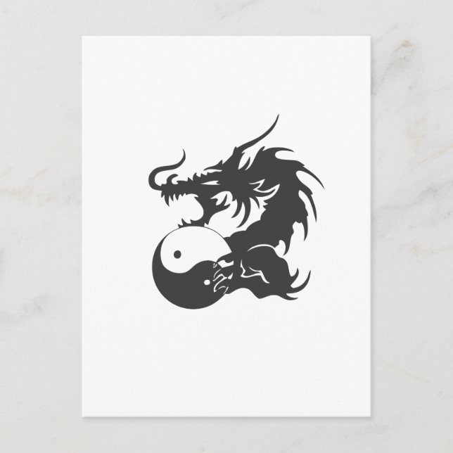 Ying Yang Dragon Postcard (Front)