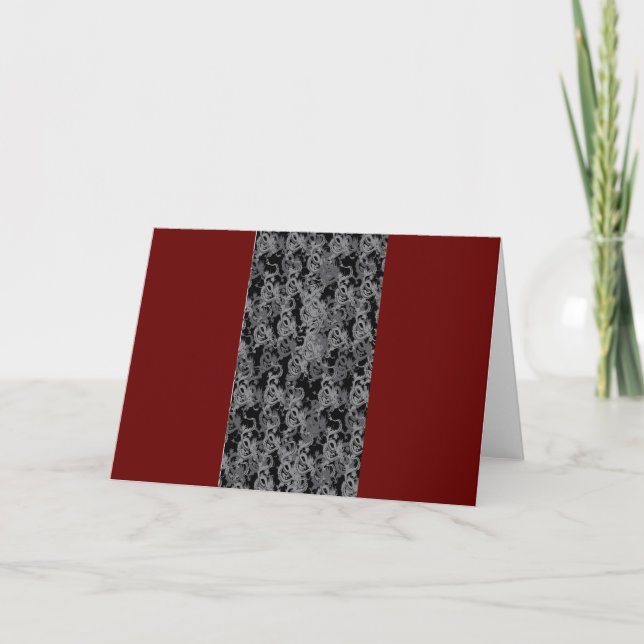 Ying Yang Grey Dragons Holiday Card (Front)