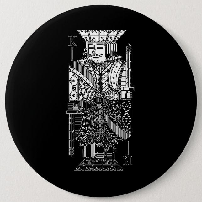 Ying Yang King 6 Cm Round Badge (Front)