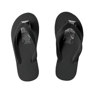 Ying Yang King Kid's Flip Flops