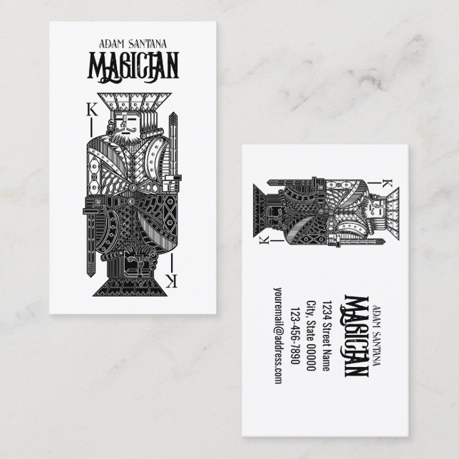 Ying Yang King Magician Business Card (Front/Back)