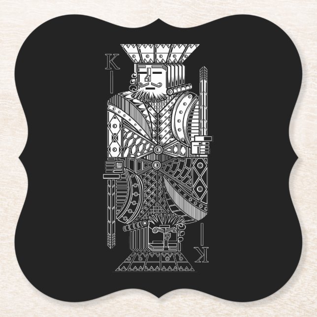 Ying Yang King Paper Coaster (Front)