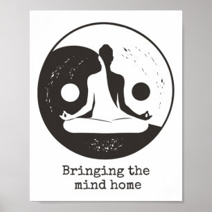 Ying Yang Lance Taoism Meditation Tai Chi Yoga Poster