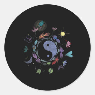 Ying Yang Shirt, Tai Chi T Shirt Design Classic Round Sticker