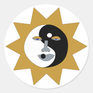 Ying Yang Sun Stickers