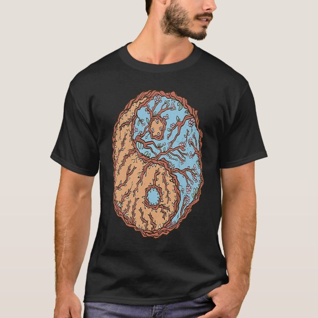 Ying Yang Tai Chi Peace Chinese Feng Shui Bagua Da T-Shirt (Front)