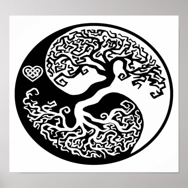 Ying-Yang Tree circle Poster (Front)