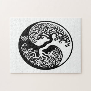 Ying-Yang Trees In Circle Puzzle