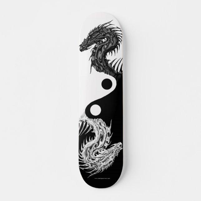 YING YANG TRIBAL DRAGON Skateboard (Front)