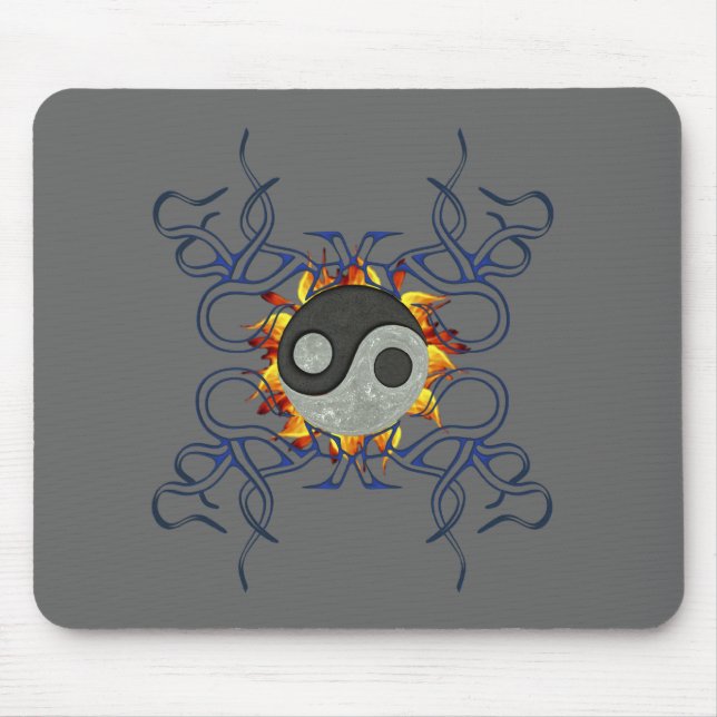 Ying Yang Tribal Mouse Mat (Front)