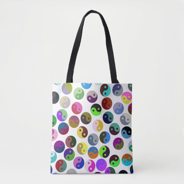 Ying Yang Yoga Fitness Tote Bag (Front)