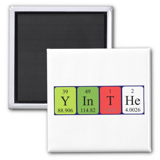 Yinthe periodic table name magnet (Front)