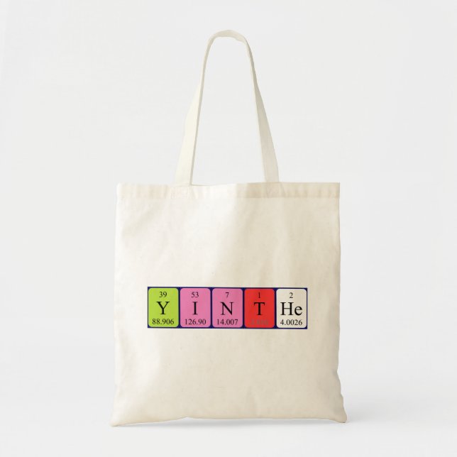 Yinthe periodic table name tote bag (Front)