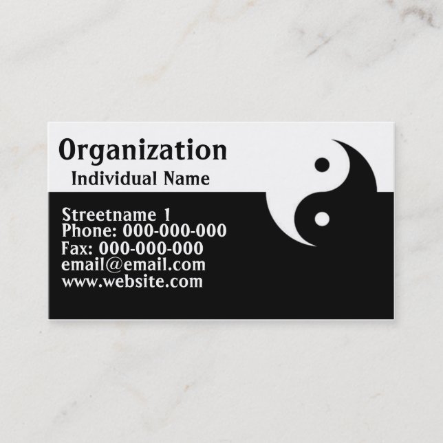 Yinyang Business Card (Front)