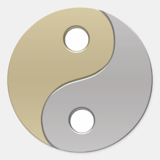 yinyang classic round sticker (Front)