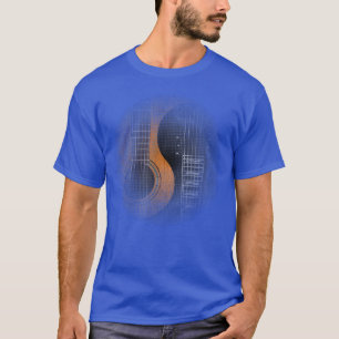 YinYang Rock Guitar FadeFor MenWomen 3532 T-Shirt