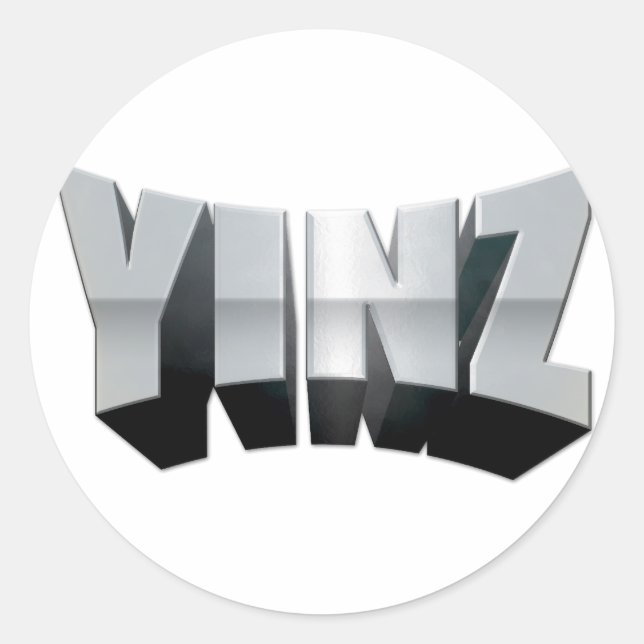Yinz Classic Round Sticker (Front)