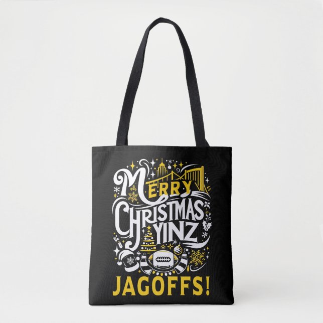 Yinz Jagoff Christmas Pittsburgh Gift Tote Bag (Front)