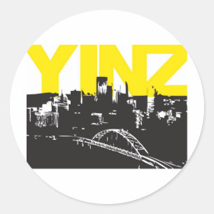Yinz Pittsburgh Classic Round Sticker
