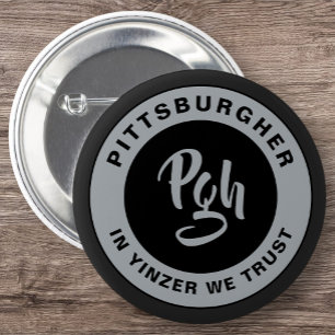 Yinzer Clasp Custom Outerwear Burgh Vintage Pgh 6 Cm Round Badge