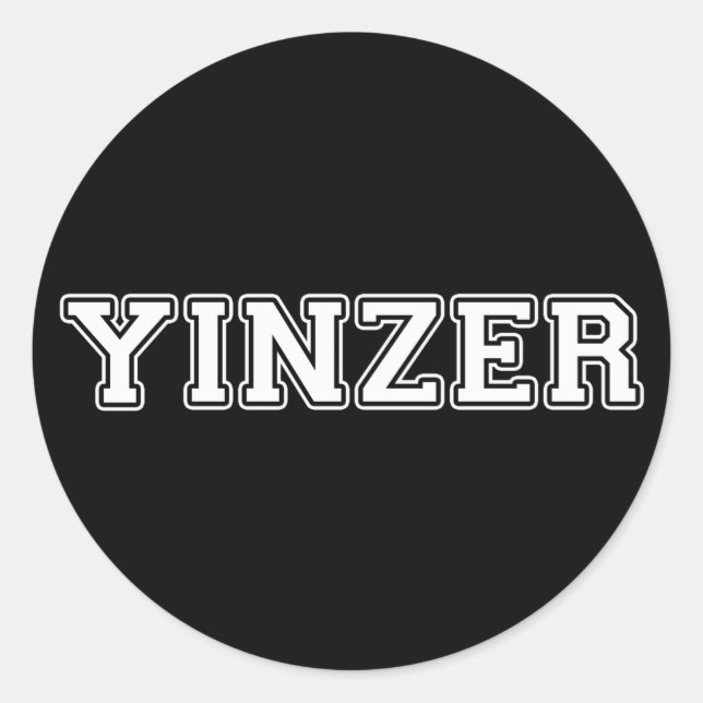 Yinzer Classic Round Sticker (Front)