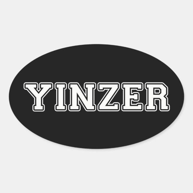 Yinzer Oval Sticker (Front)