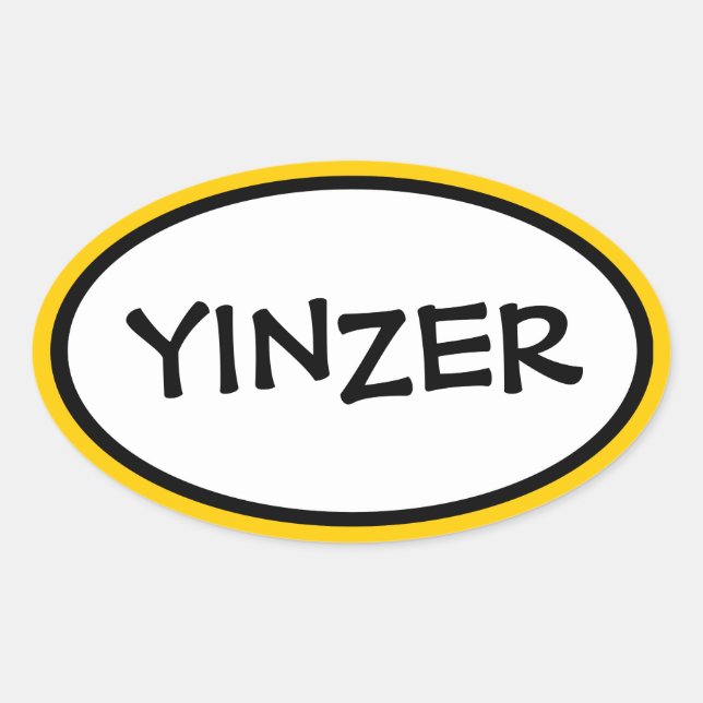 Yinzer Oval Sticker (Front)