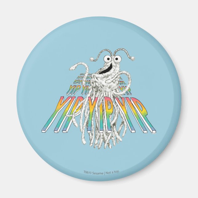 Yip Yips B&W Sketch Drawing Magnet (Front)