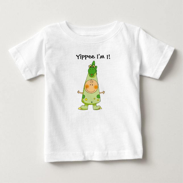 Yippee I'm 1! Baby T-Shirt (Front)