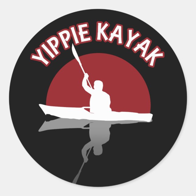 Yippie Kayak Classic Round Sticker (Front)