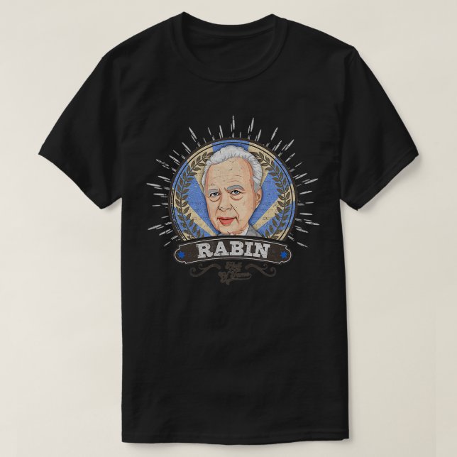 Yitzhak Rabin Israeli Prime Minister Graphic Retro T-Shirt (Design Front)