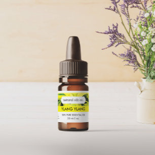 Ylang Ylang Essential Oils Bottle Packaging Label