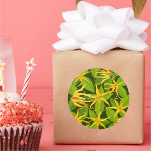 Ylang Ylang Exotic Scented Flowers Classic Round Sticker