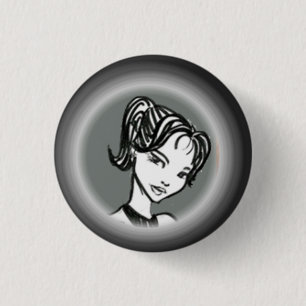Yllwenn lineart 3 cm round badge