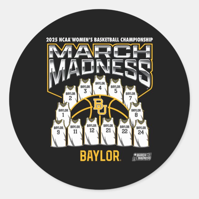 Ylor March Madness 2025 Women's Sketll Nil  Classic Round Sticker (Front)