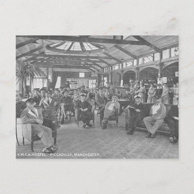 YMCA Hostel, Piccadilly, Manchester, c.1910 Postcard (Front)