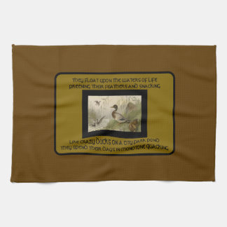 YNOTME Monotone Quacking3 Tea Towel