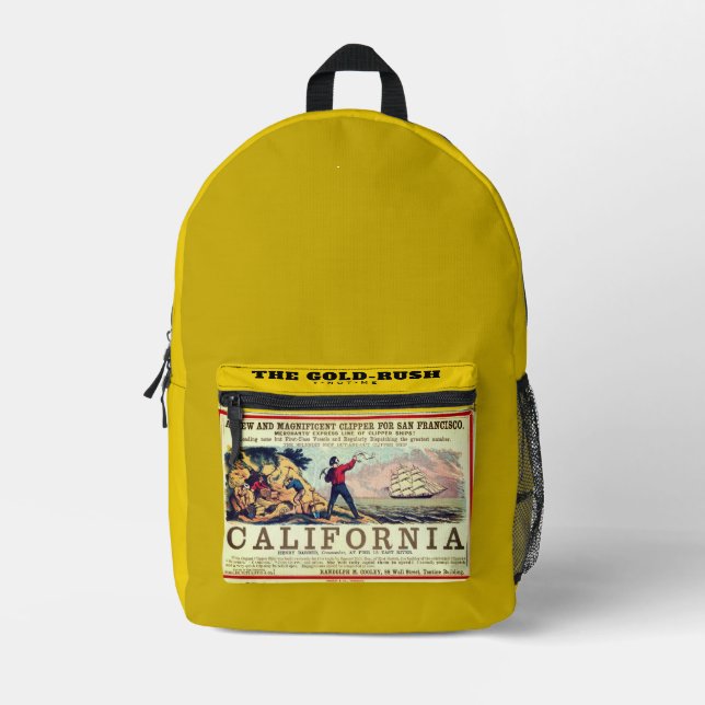 YNOTME THE GOLD-RUSH PRINTED BACKPACK (Front)