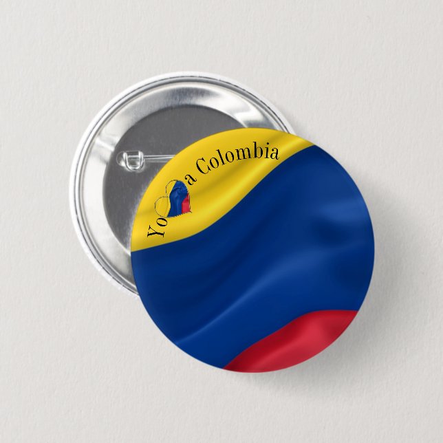 Yo Amo A Colombia Flag Button (Front & Back)