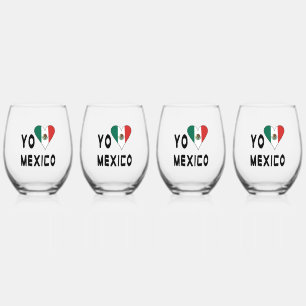 Yo Amo Mexico Stemless Wine Glass