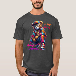 Yo Broake a HipHop Life Style Cute Rap Bear boy T-Shirt