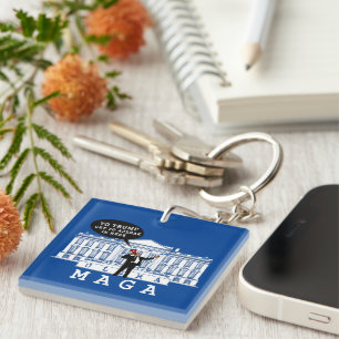  YO Come Back Trump 2024   Whitehouse ULTRA MAGA Key Ring